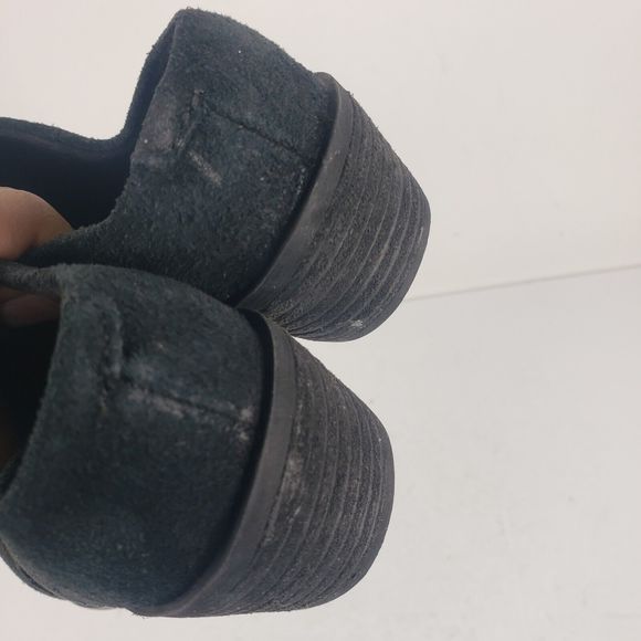Born Starr Mule Clog Bootie Block Heel Black Suede Womens 6.5 - Picture 14 of 16